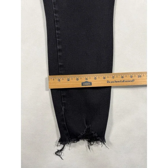 Judy Blue Womens 16W Black High Rise Skinny Jeans Raw Step Hem JB88551  32X26 - Picture 4 of 10